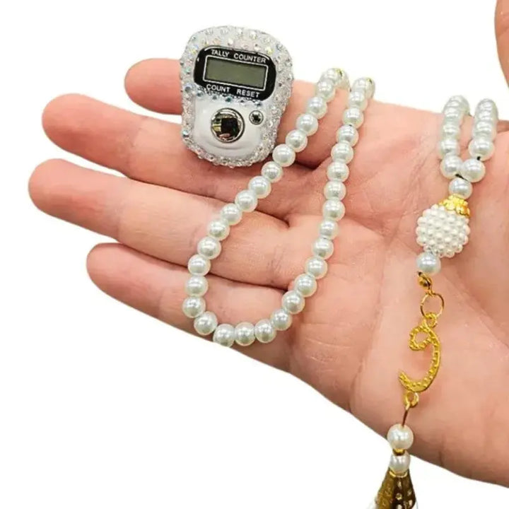 Tasbih Digital Set Vitt islamtrend